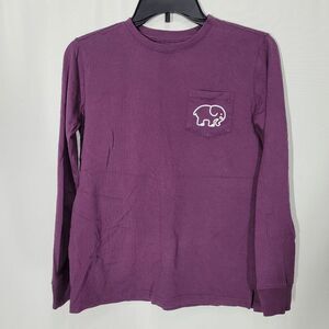 Ivory Ella Plum Long Sleeve Crewneck T-Shirt XX-Small Top